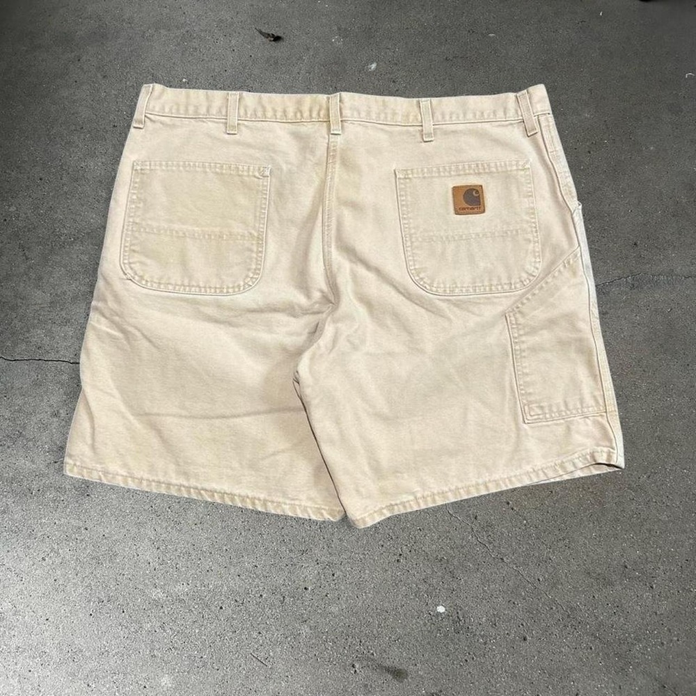 Vintage men's Carhartt faded brown essential carpenter shorts jorts Size 40